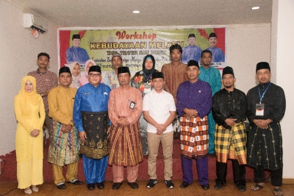 Kegiatan workoshp kebudayaan Melayu yang ditaja Dinas Pariwisata, Kebudayaan, Pemuda dan Olahraga Kabupaten Bengkalis. Foto: hari 