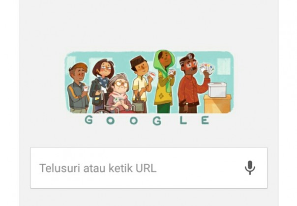 Google Doodle Pemilu Indonesia 2019 (foto/int)
