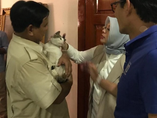 Prabowo Bawa Kucingnya Bobby Jenguk Sandiaga