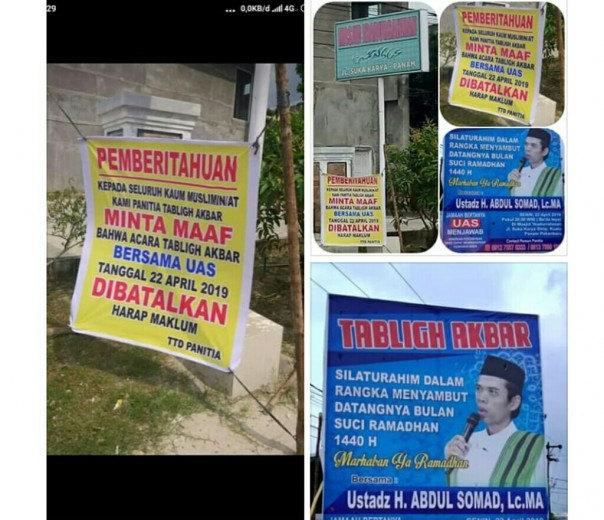 Tabligh akbar Ustaz Abdul Somad di Pekanbaru dibatalkan (foto/int)