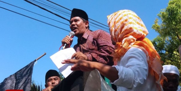Demo masyarakat Pamekasan, Jawa Timur, menolak Pemilu curang. Foto: int