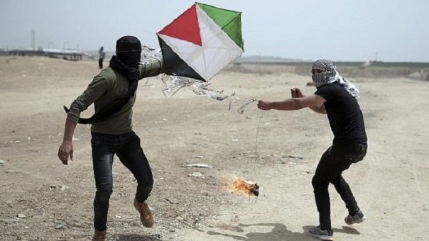 Israel  Kewalahan Hadapi Layan-layang Api Palestina