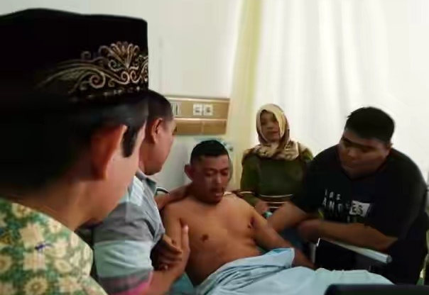 Kondisi Hatta Zailiyus yang saat ini sedang dirawat di RSUD Arifin Achmad