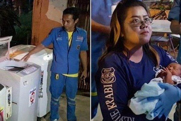 Bayi malang Dibuang Ibunya Dalam Mesin Cuci di Tempat Laundry