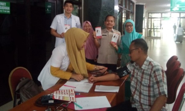 (RSUD) Bengkalis, Sabtu 18 Mei 2019 menggelar sosialisasi dan jaring penyakit hipertensi /hari