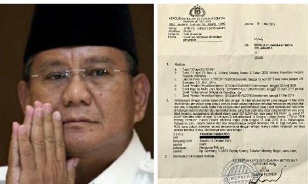 BPN bantah Prabowo Subianto tersangka dugaan makar (foto/int)
