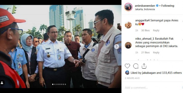 Anies Tinjau Langsung Kondisi Jakarta