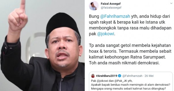 Faizal Assegaf sindir habis-habisan Fahri Hamzah (foto/int)