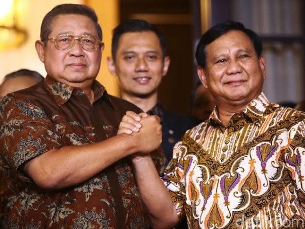 SBY saat menyatakan dukungan Partai Demokrat untuk Prabowo di Pilpres 2019 (foto/int)
