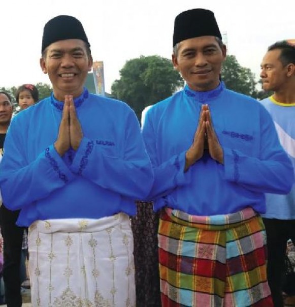Walikota Pekanbaru, Firdaus MT bersama Wawako, Ayat Cahyadi (foto/int)