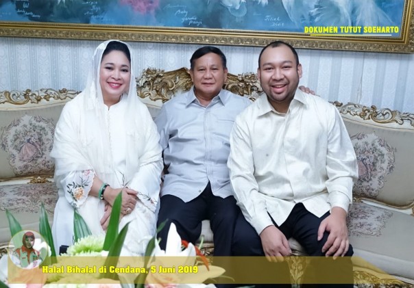 Tutut Soeharto saat mengunggah foto pertemuan Prabowo Subianto, Titiek Soeharto dan Didit Prabowo