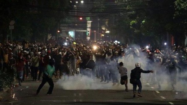 Salah satu titik kerusuhan di Jakarta, pada bulan Mei lalu. Foto: int 