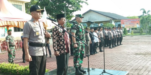 Kepolisian Resor Polres Bengkalis menggelar apel konsolidasi Ops Ketupat Muara Takus 2019./hari