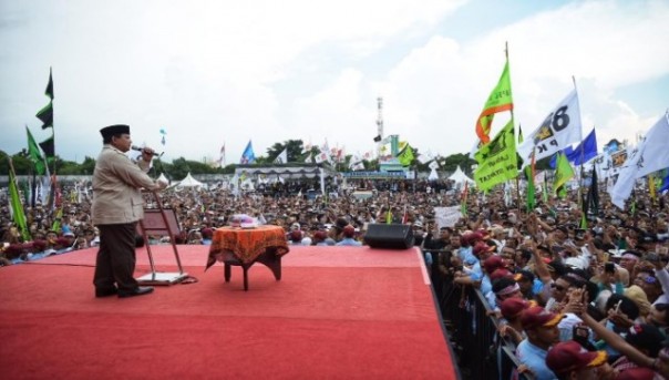 Prabowo saat berkampanye di Yogyakarta. Foto: int 