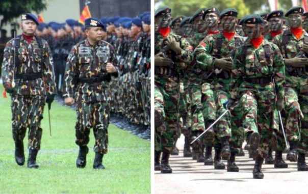 PDL Korps Brimob memakai seragam camouflage atau loreng pelopor (foto/int)