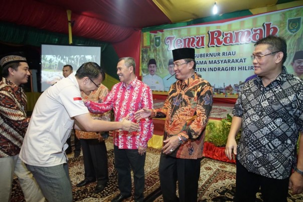 Atlet dayung Bengkalis mengikuti gala diner di rumah Walikota Pekanbaru/hari