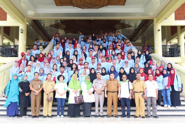 Mahasiswa Universitas Riau melaksanakan program Kuliah Kerja Nyata (Kukerta) di Kabupaten Siak/lin