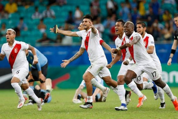 Peru berhasil lolos ke final Copa America 2019 setelah menumbangkan Chile. Foto : Peru