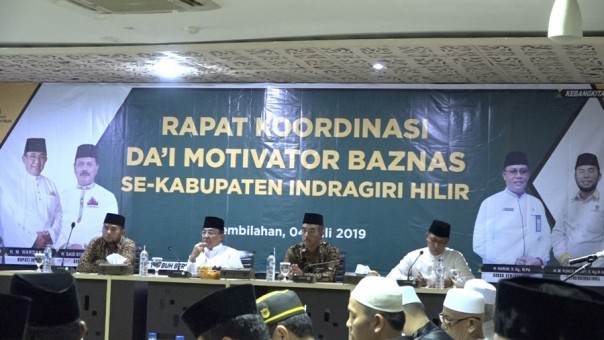 Bupati Inhil, HM Wardan membuka Rapat Koordinasi Dai Motivator Baznas Se-Kabupaten Indragiri Hilir/adv