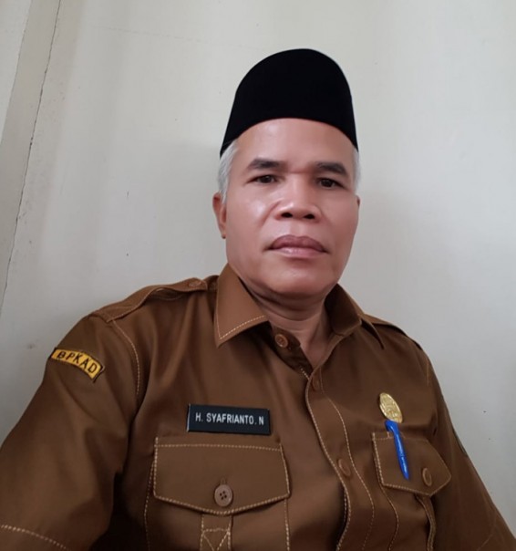 Sekretaris Badan Pendapatan Daerah Kabupaten Kuantan Singingi, H. Syafrianto, NS, S.Sos/zar