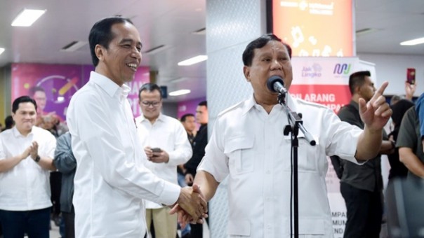 Prabowo saat bertemu dengan Jokowi Sabtu akhir pekan kemarin. Foto: int 