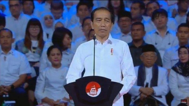 Presiden terpilih Joko Widodo saat berpidato