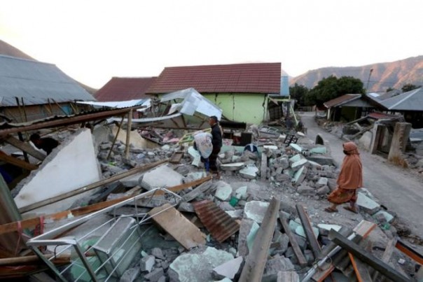 Salah satu kawasan yang rusak di Lombok setelah gempa yang terjadi tahun 2018 lalu. Foto: int 