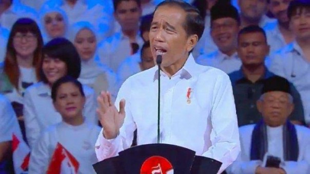 Presiden Jokowi saat menyampaikan Visi Indonesia di Sentul beberapa waktu lalu