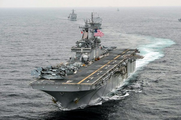 Kapal perang AS, USS Boxer. Foto/Istimewa