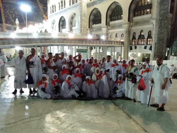 JCH Bengkalis saat tiba di Makkah/hari