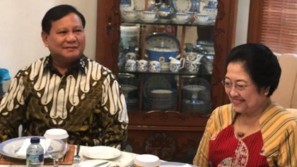 Ketum Gerindra, Prabowo Subianto saat bertemu dengan Ketum PDI Perjuangan Megawati Soekarno Putri