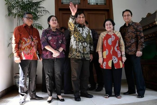 Ketum Gerindra, Prabowo Subianto saat bertemu dengan Ketum PDI Perjuangan Megawati Soekarno Putri