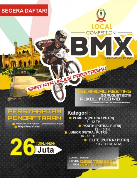BMX Local Competition 2019 di venue BMX Siak./lin