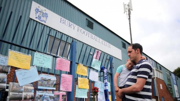 Bury FC dinyatakan bankrut dan dicoret dari Leafue One Inggris (foto/int)