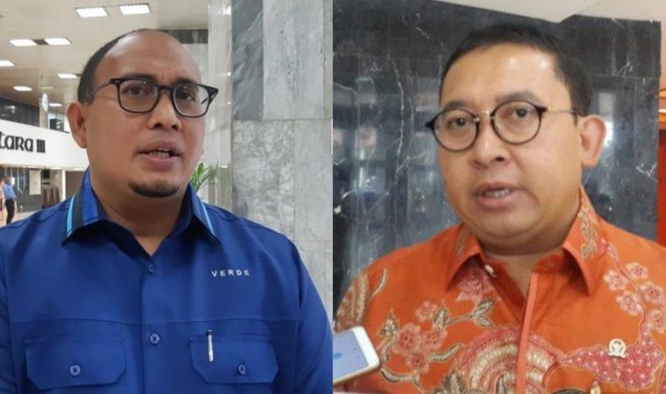 Wasekjen DPP Gerindra Andre Rosiade dan Wakil Ketua DPR Fadli Zon