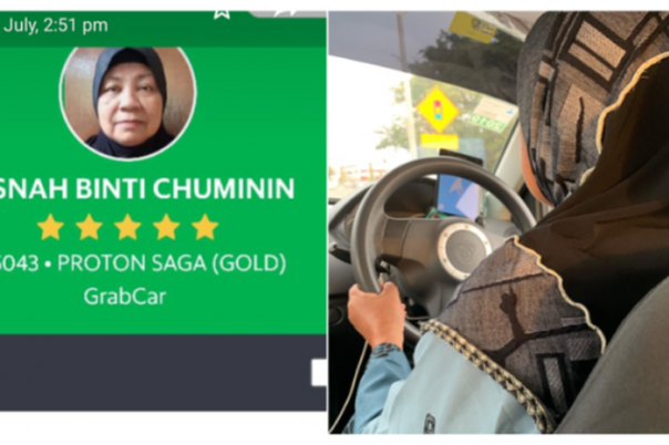 Puan Misnah (60) jadi pengemudi online