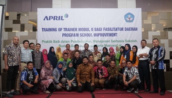 Training of Trainer (ToT) Fasilitator Daerah, Selasa (17/9/2019), di Pekanbaru. Pelatihan ini merupakan bagian dari Program School Improvement PT Riau Andalan Pulp and Paper (RAPP). Foto: ist  