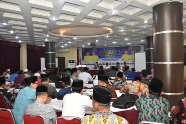 Suasana pelatihan calon majelis hakim yang akan bertugas pada ajang MTQ tingkat Kabupaten Bengkalis, pertengahan September 2019 mendatang di Mandau. Foto: hari 