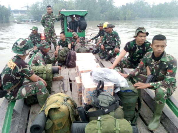 TNI Manunggal Membangun Desa (TMMD) ke-106 di wilayah Komando Distrik Militer (Kodim) 0314/Inhil memasuki hari pertama (foto/rgo)