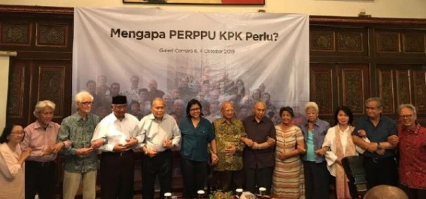 Beberapa tokoh nasional yang menyatakan mendukung dibentuknya Perppu tentang KPK. Foto: int 