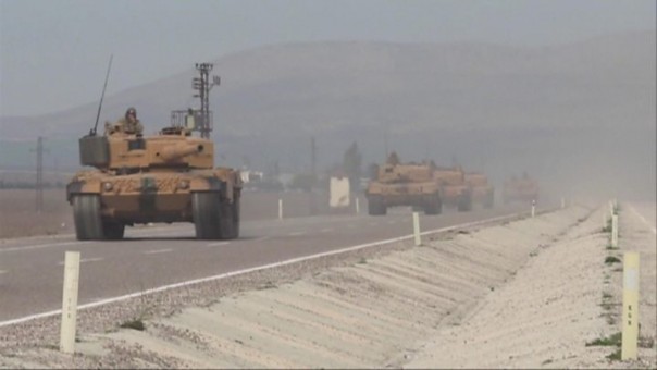 Pasukan militer Turki menginvasi wilayah Suriah timur laut