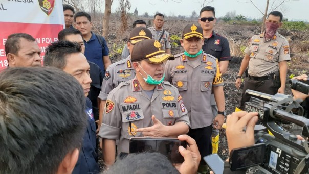 Penyidikan kasus Kebakaran Hutan dan Lahan atau Karhutla di wilayah Riau dengan menggunakan metode scientic crime investigation (foto/lin)