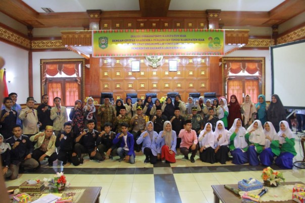Bupati Siak Alfedri memimpin pelaksanaan Dialog Forkopimda Kabupaten Siak bersama Civitas Akademika Perguruan Tinggi Kabupaten Siak (foto/lin)