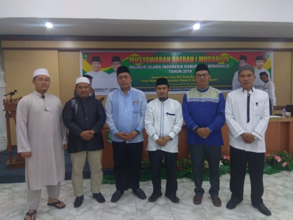 Ketua Majelis Ulama Indonesia (MUI) Kabupaten Bengkalis periode 2019-2024 atau untuk lima tahun kedepan kembali dinahkodai H. Amrizal Isa (foto/hari)