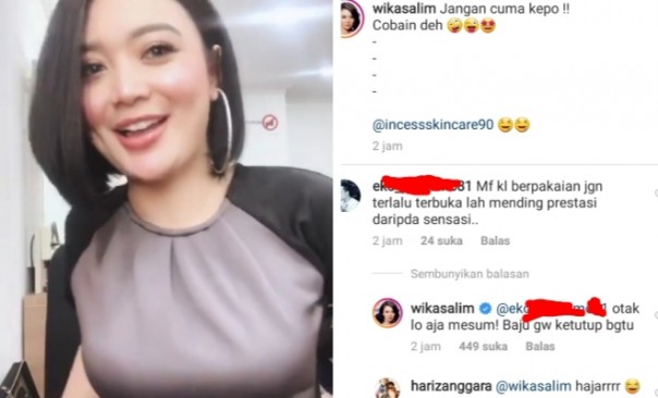 Penyanyi dangdut cantik Wika Salim jengkel dan semprot netizen ini (foto/int)