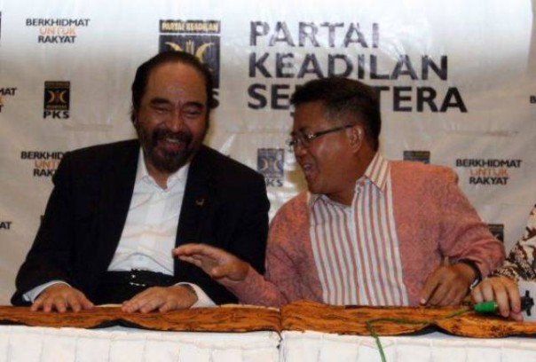 Ketum NasDem Surya Paloh dan Presiden PKS Sohibul Iman 