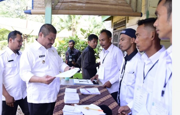 Pemilihan Kepala Desa (Pilkades) Serentak yang dilaksanakan 9 desa di Kabupaten Bengkalis berjalan lancar (foto/Hari)