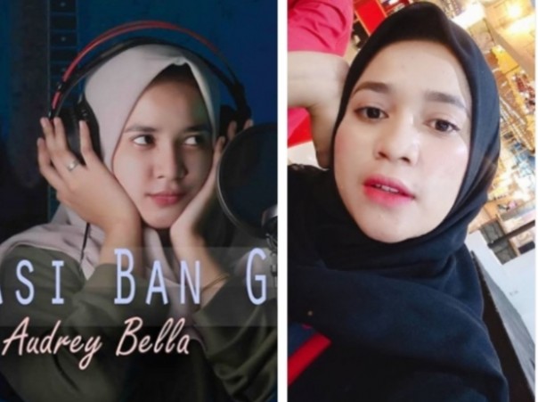 Audrey Bella gadis Ambon berhijab cantik bersuara merdu mirip Shreya Ghoshal dibandingkan netizen dengan Ayu Ting Ting (foto/int)