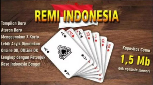 Ini tampilan aplikasi game Remi Indonesia yang dikutuk netizen beramai-ramai. Foto: int 