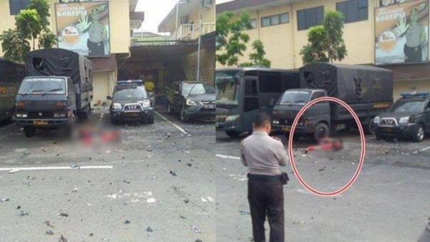 Pelaku Bom Bunuh Diri di Polrestabes Medan/ foto: banjarmasin post